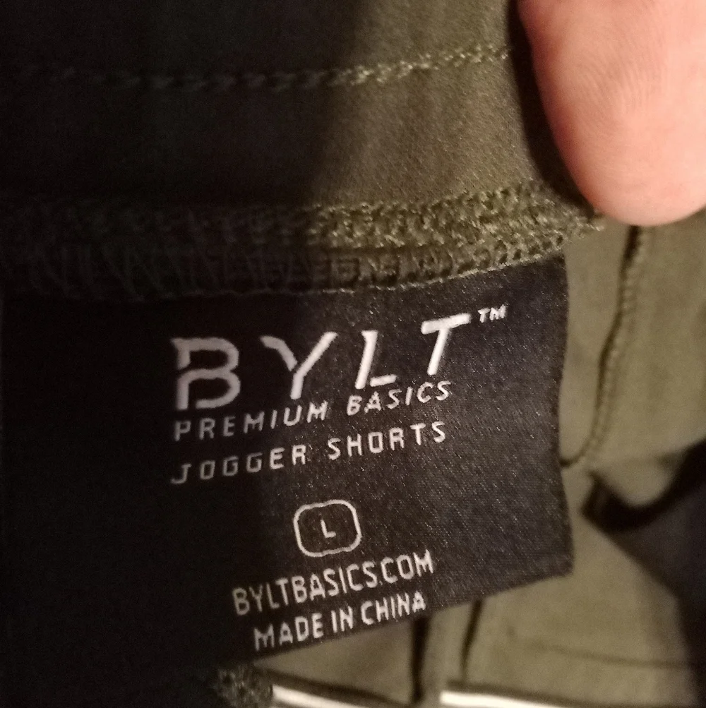 BYLT Premium Basics Jogger Shorts Pull On Drawstring Men's Large